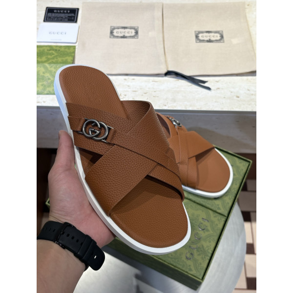 교차 샌들 인터락 더블 컬러 솔 더블 G