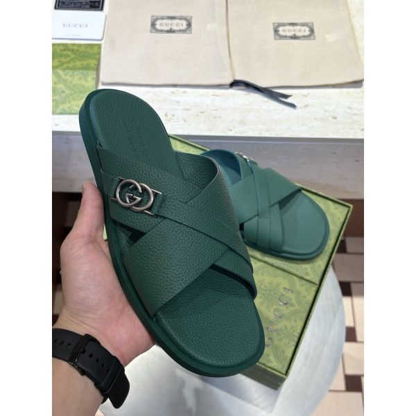 교차 샌들 인터락 더블 컬러 솔 더블 G