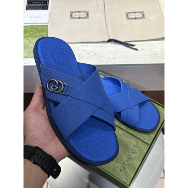 교차 샌들 인터락 더블 컬러 솔 더블 G