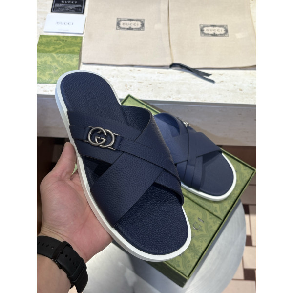 교차 샌들 인터락 더블 컬러 솔 더블 G