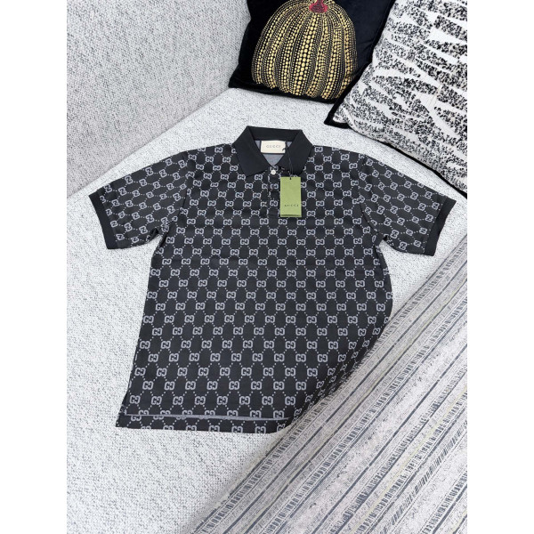 풀프린트 버튼 POLO 셔츠 반팔