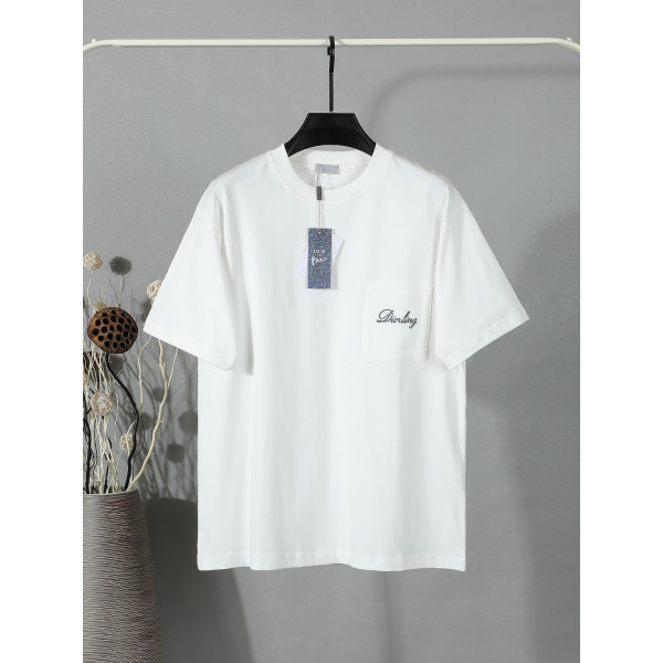 지애 주머니 자수 반팔