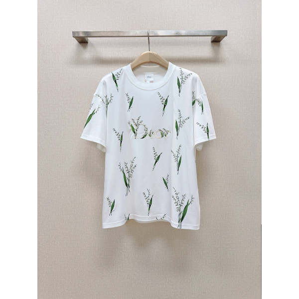 수선화 프린트 티셔츠