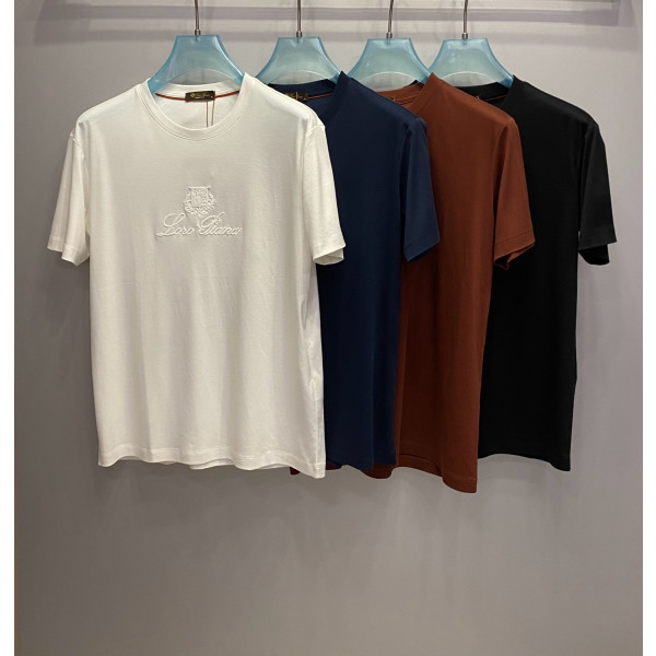 남성 자수 반팔 티셔츠