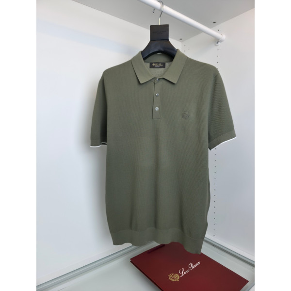 클래식 로고 자수 플립 칼라 반팔 폴로 셔츠