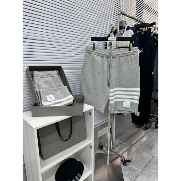 물결무늬 와플 격자 반바지