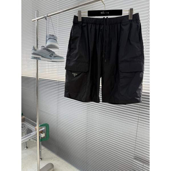 삼각 로고 재생 나일론 카고 반바지