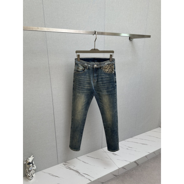 레터링 로고 프린트 워싱 데님 팬츠
