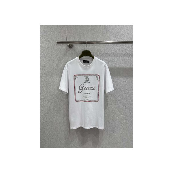 알파벳 인쇄 라운드넥 반팔 티셔츠