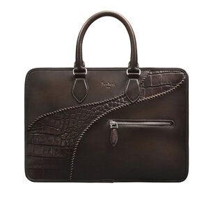 벨루티 원 주르 미니 카프스킨  엘리게이터 레더 브리프케이스