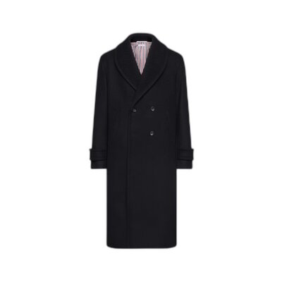 니트 숄 칼라 멜튼 오버 코트