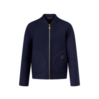 더블 페이스 울 리버서블 블루종