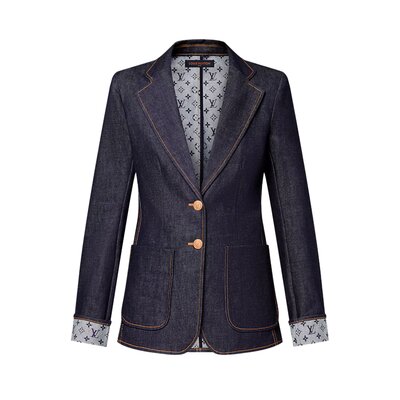 데님 프레피 블레이저