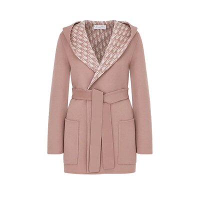 벨트 후드 크롭 코트