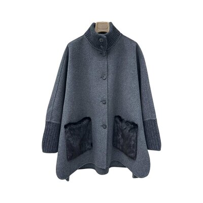 LP 케시미어 밍크 포켓코트