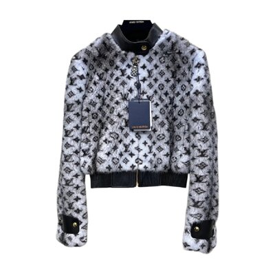 LV 프린트 밍크 재킷