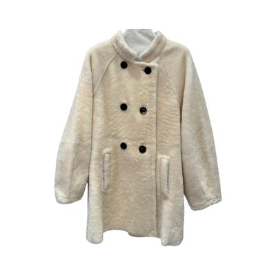 막스마라 울 더블 프레스트 퍼 올인원 코트