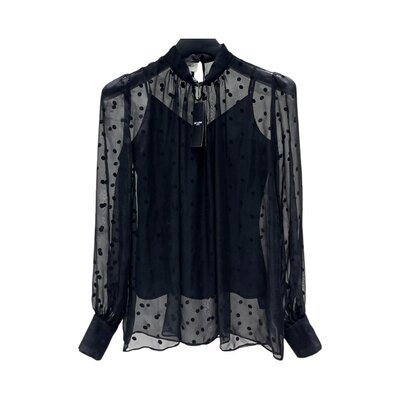 생로랑 토트 무늬 브라우스