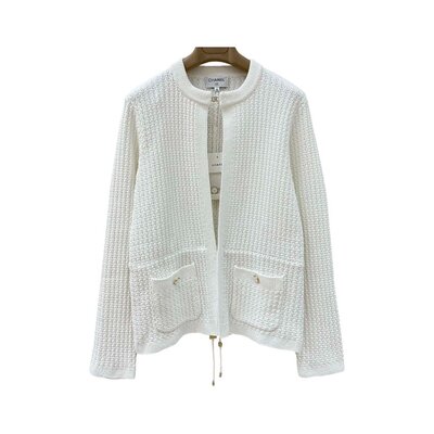 샤넬 라인스톤 버클 레이스업 가디건 재킷