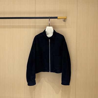 에르메스 카멜 벨벳 가죽 재킷